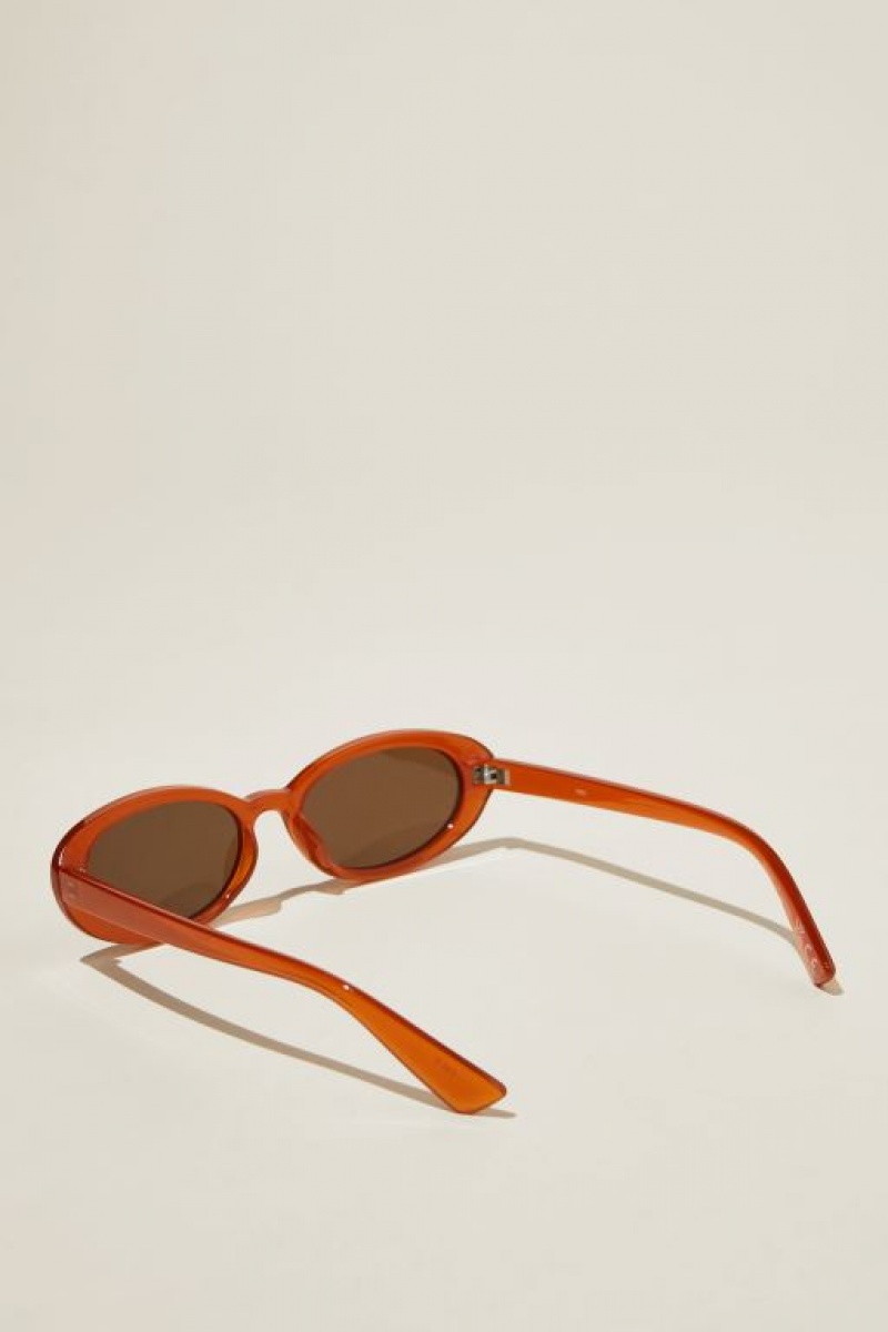 Gafas de Sol Cotton On Ophelia Oval Mujer Amber | SLIEeVyCQtm