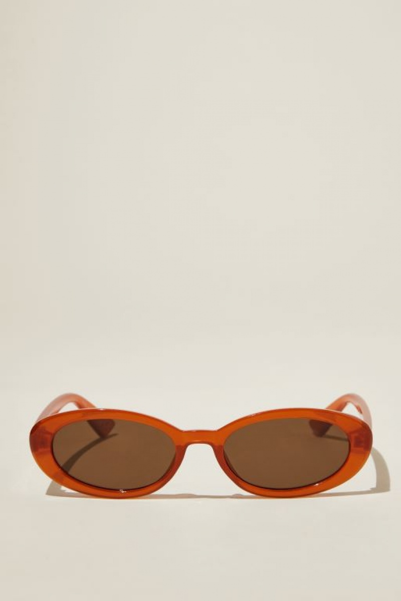 Gafas de Sol Cotton On Ophelia Oval Mujer Amber | SLIEeVyCQtm