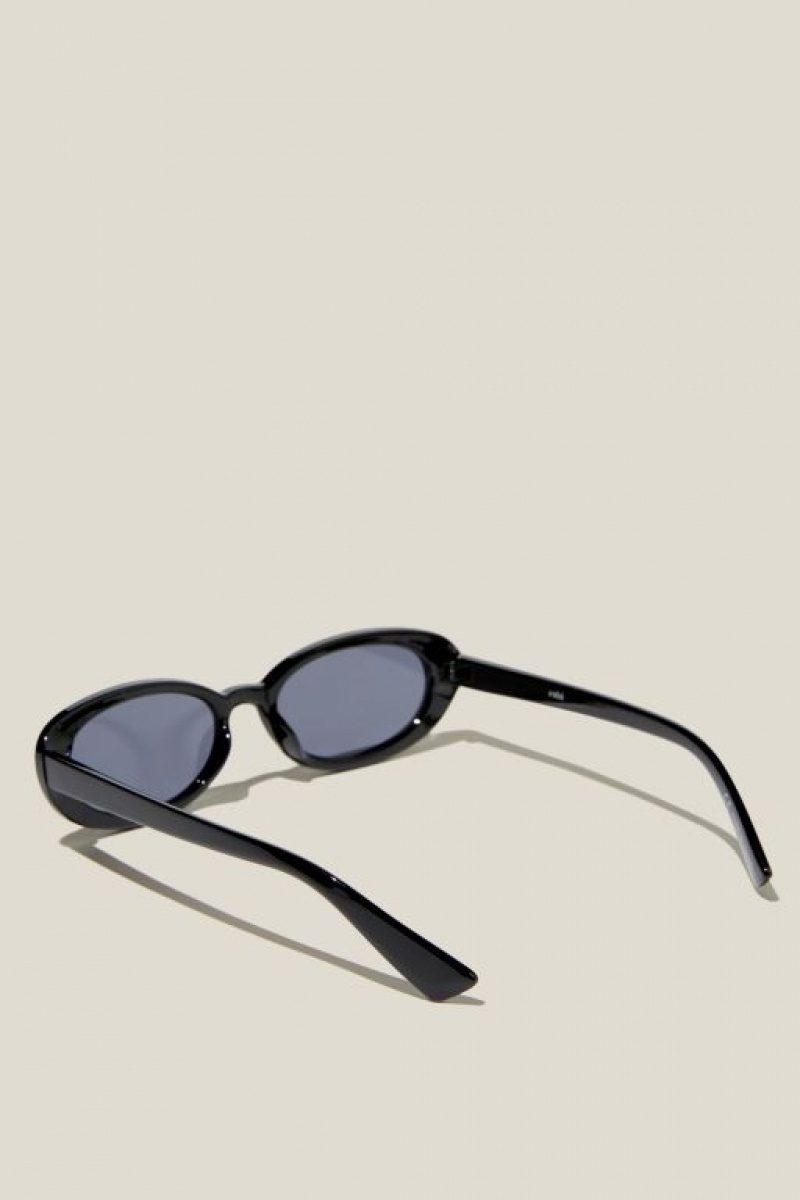 Gafas de Sol Cotton On Ophelia Oval Mujer Negras | 2CcixCGq0Fy