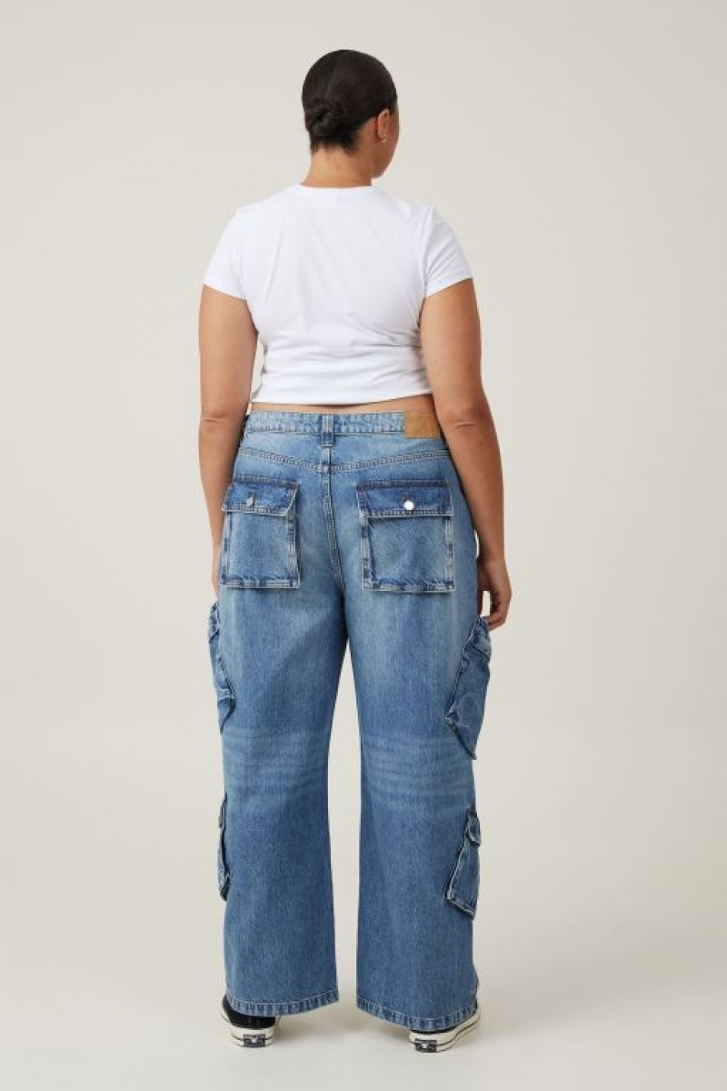 Jeans Cotton On Cargo Super Baggy Mujer Azules | sE4ieAsMVGZ