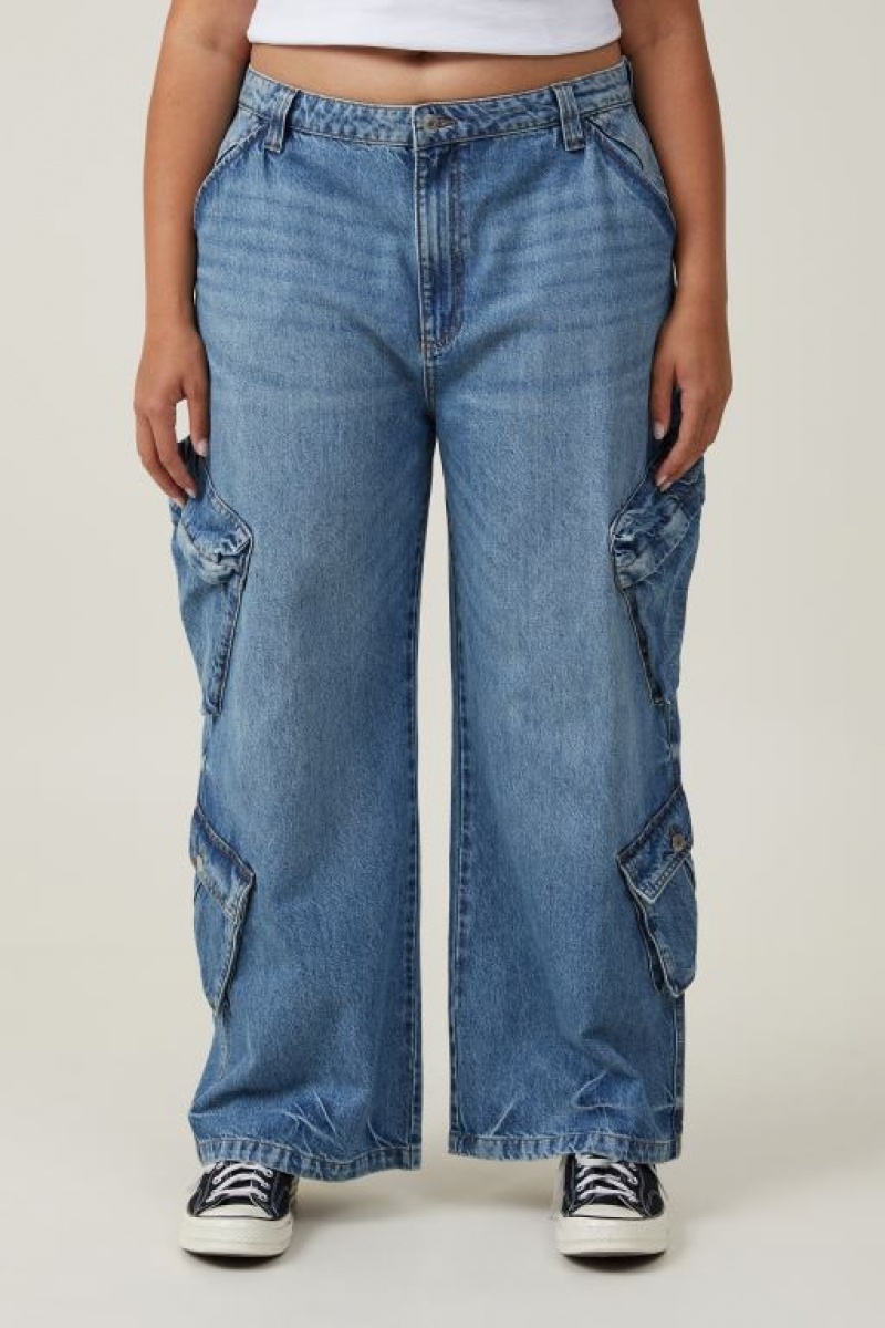 Jeans Cotton On Cargo Super Baggy Mujer Azules | sE4ieAsMVGZ