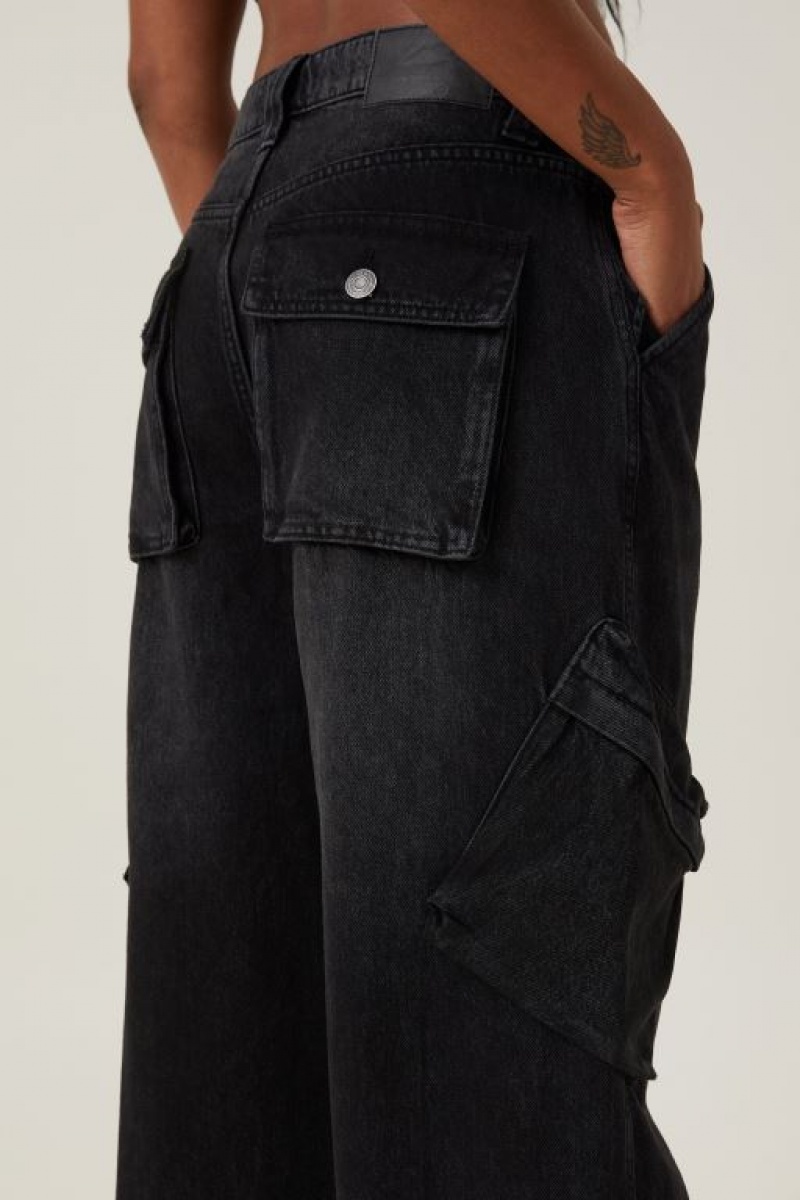 Jeans Cotton On Cargo Super Baggy Mujer Negras | eOaNZmIuJVf