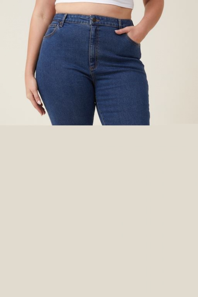 Jeans Cotton On Curvy High Stretch Flaco Mujer Azules | hl0Zq3r1wuC