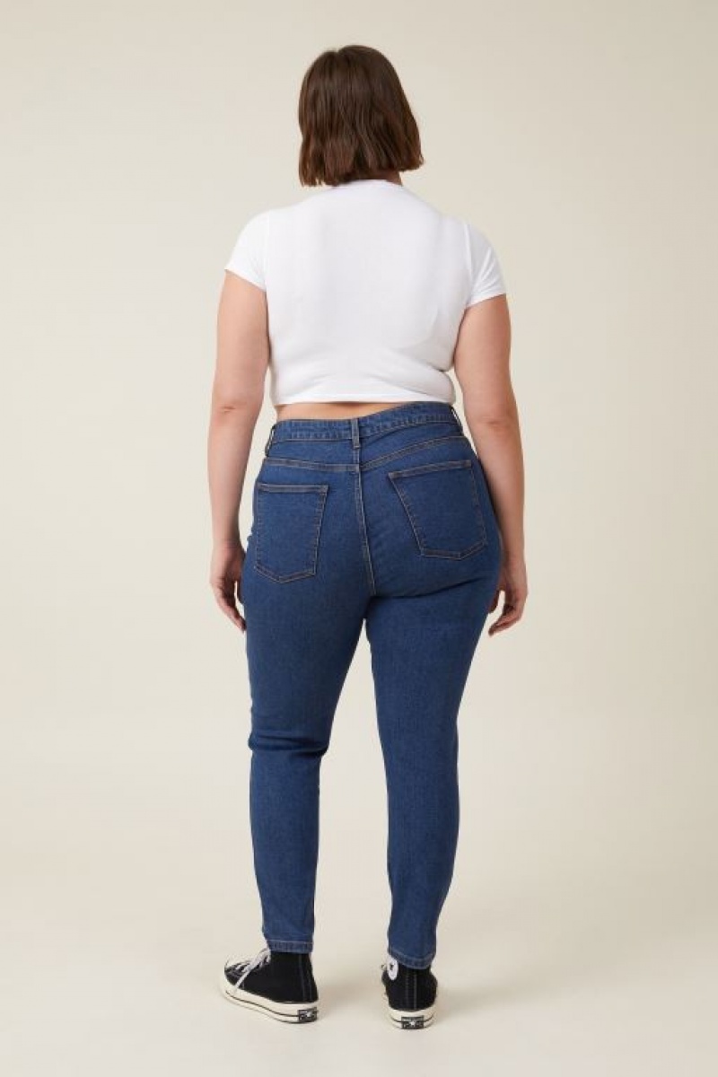 Jeans Cotton On Curvy High Stretch Flaco Mujer Azules | hl0Zq3r1wuC