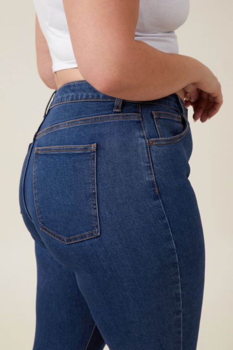 Jeans Cotton On Curvy High Stretch Flaco Mujer Azules | hl0Zq3r1wuC