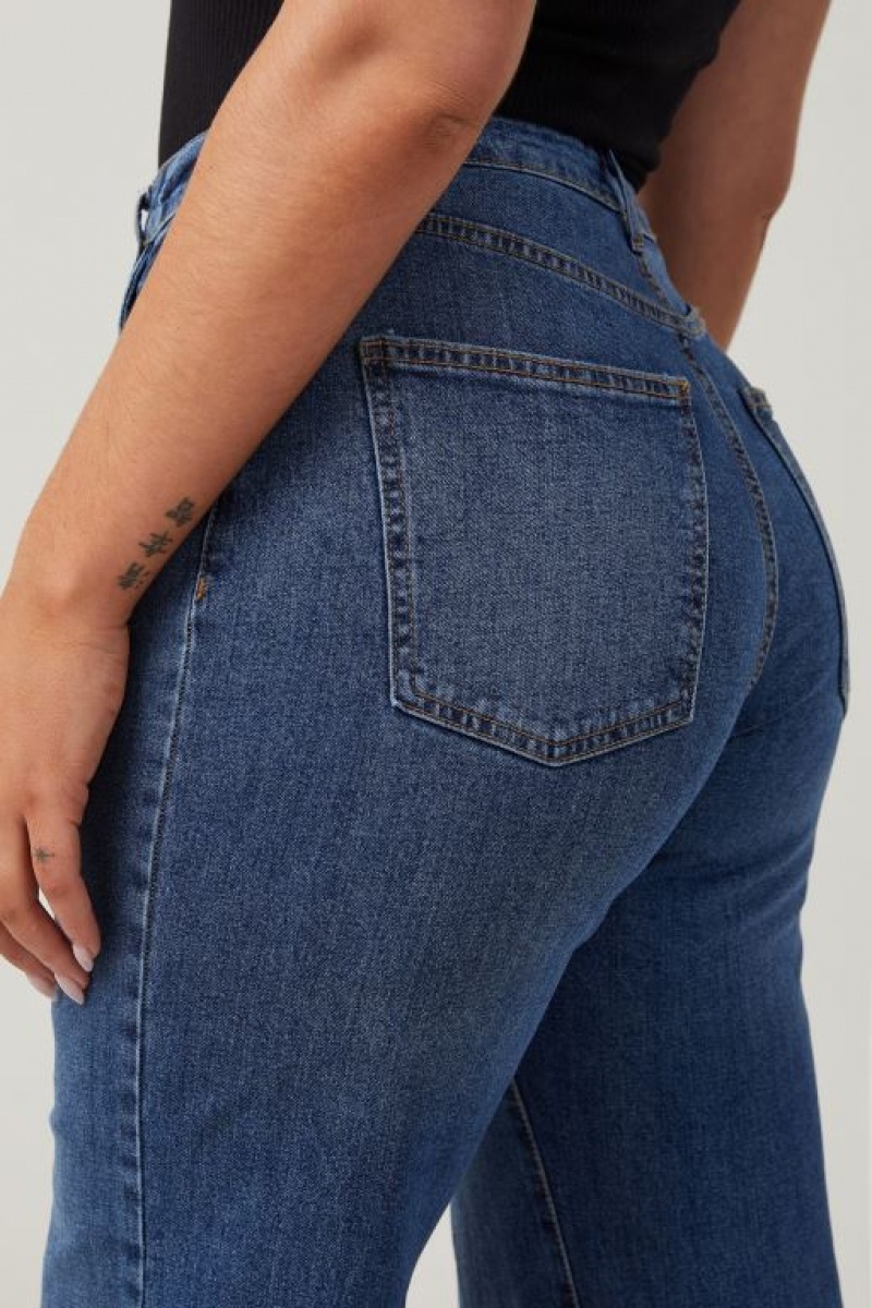 Jeans Cotton On Curvy Stretch Anchos Mujer Azules | NmqjSzB57yp