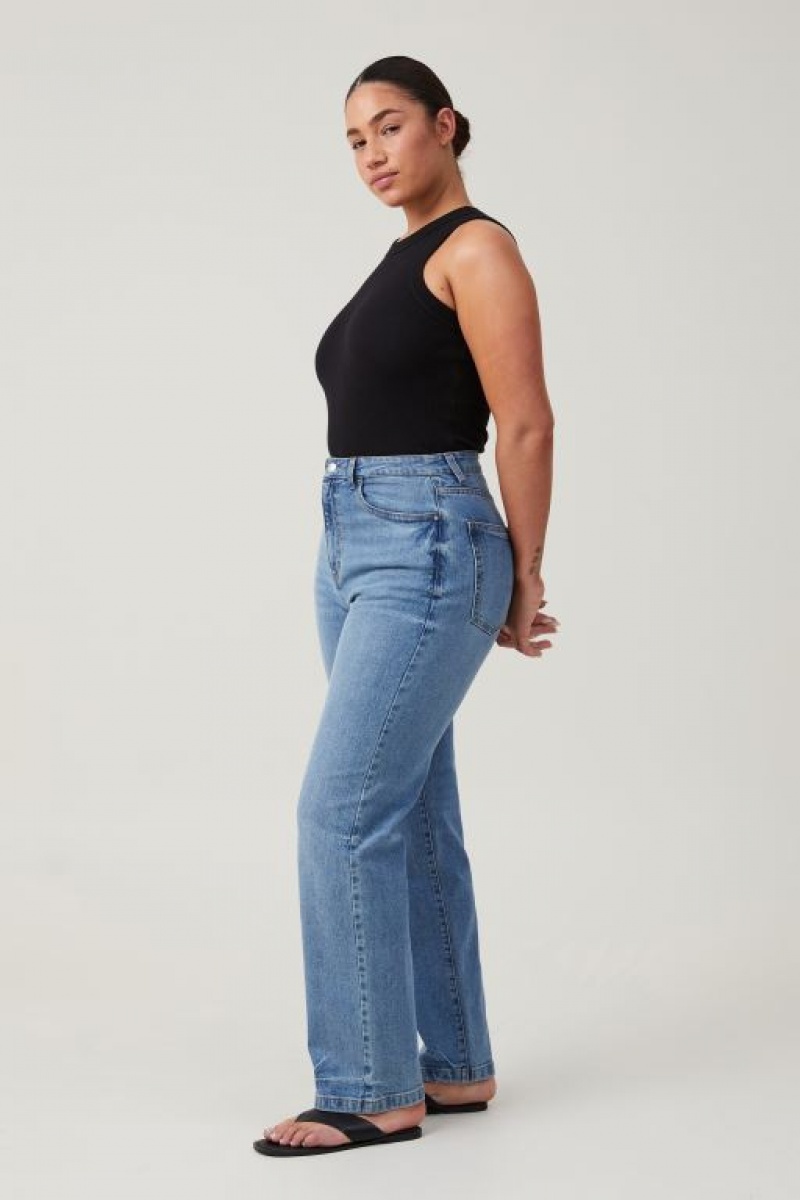 Jeans Cotton On Curvy Stretch Directo Mujer Azules | zUC5XEyWWSt