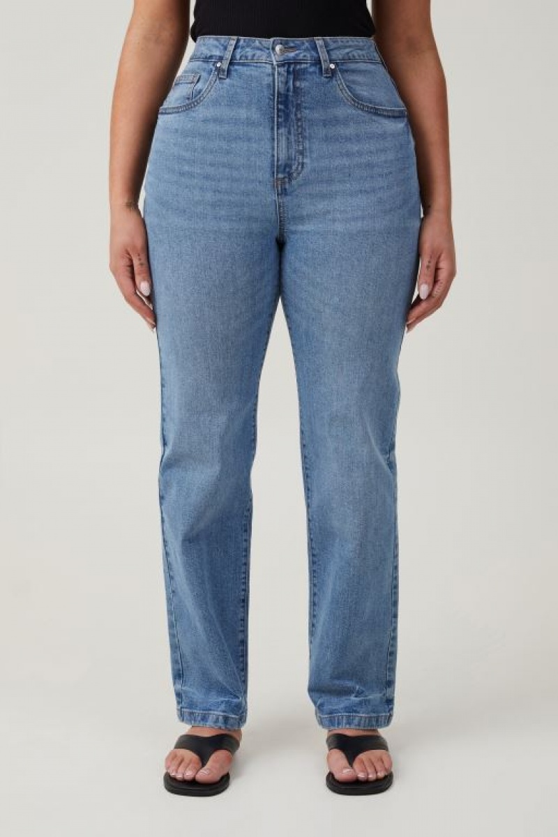 Jeans Cotton On Curvy Stretch Directo Mujer Azules | zUC5XEyWWSt