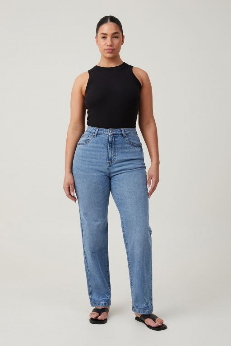 Jeans Cotton On Curvy Stretch Directo Mujer Azules | zUC5XEyWWSt