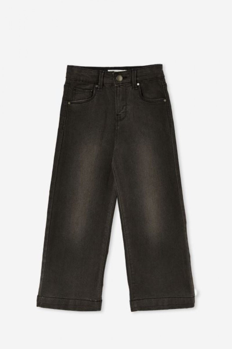 Jeans Cotton On Harper Anchos Leg Niña Negras Azules | MNigGvNfoQf