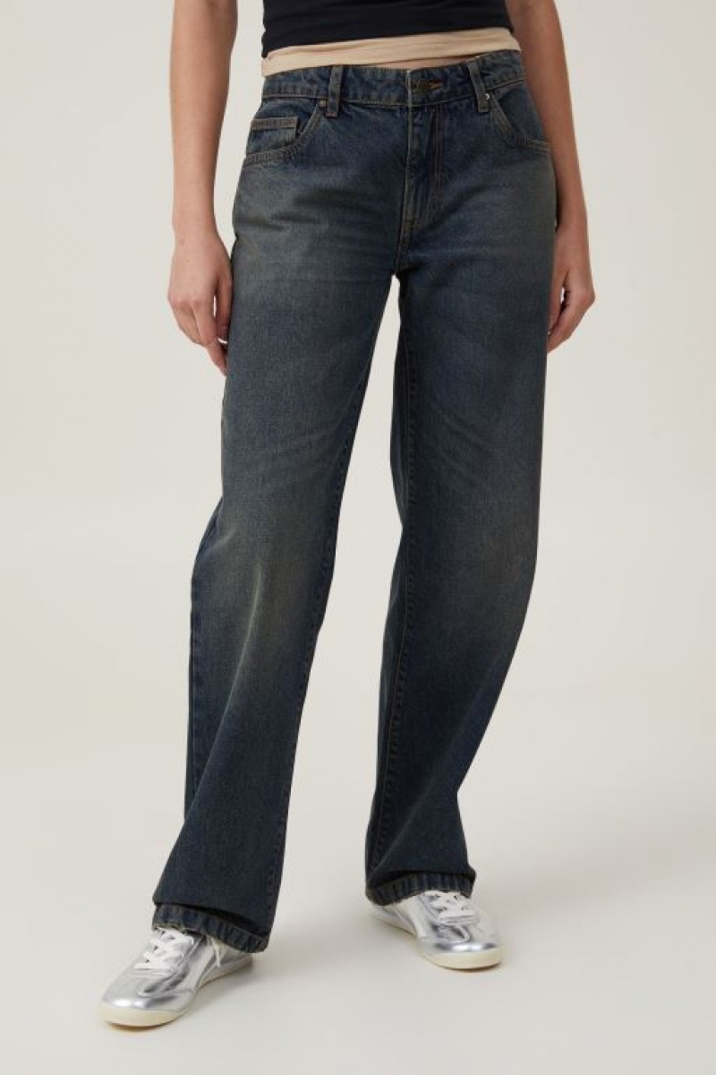 Jeans Cotton On Low Rise Directo Mujer Rojas Azules | pwTusE92Gpx