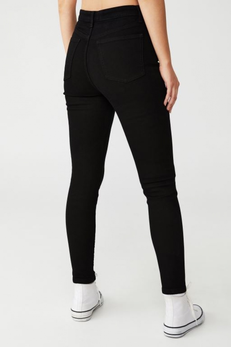 Jeans Cotton On Luxe Flaco Mujer Negras | CGEurcF5hDq