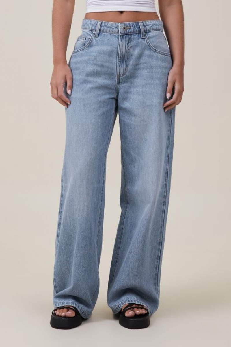 Jeans Cotton On Relaxed Anchos Leg Mujer Azules | fSrnBWZfgud