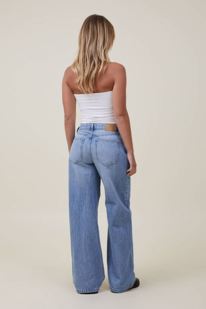 Jeans Cotton On Relaxed Anchos Leg Mujer Azules | fSrnBWZfgud