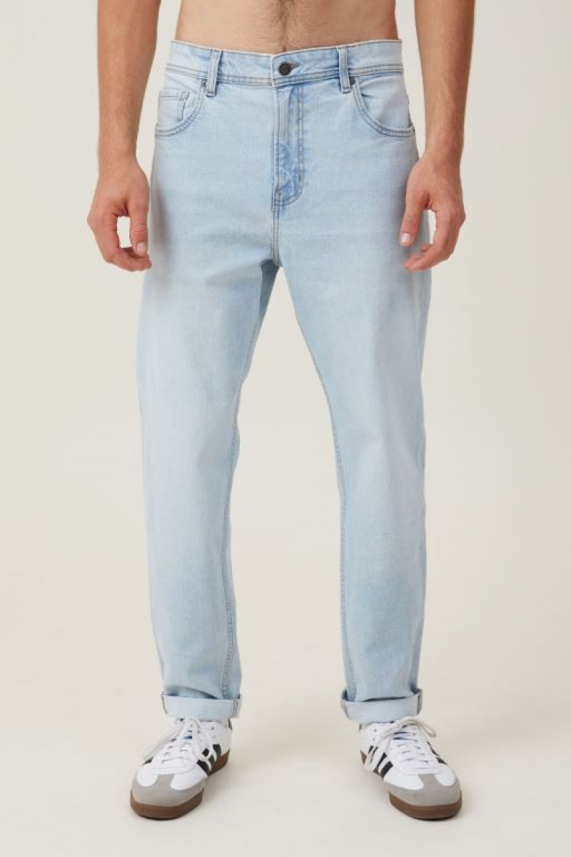 Jeans Cotton On Relaxed Tapered Hombre Blancas Azules | IptJCodVRJv