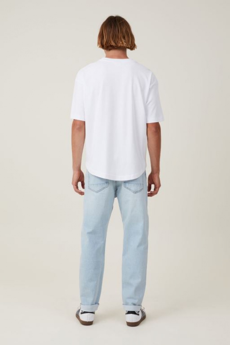 Jeans Cotton On Relaxed Tapered Hombre Blancas Azules | IptJCodVRJv