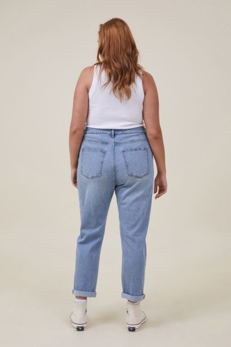 Jeans Cotton On Stretch Mom Mujer Azules | nhGHV9oYaQ0