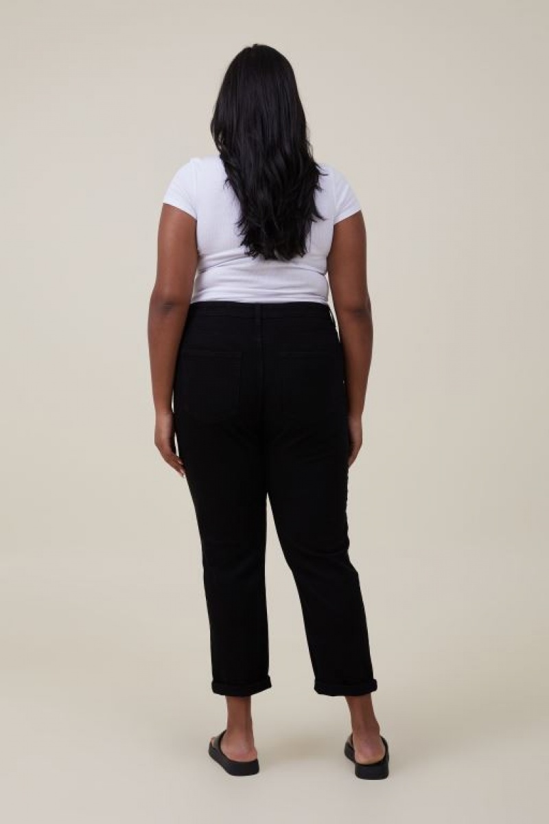 Jeans Cotton On Stretch Mom Mujer Negras | BPdLPwdjhew