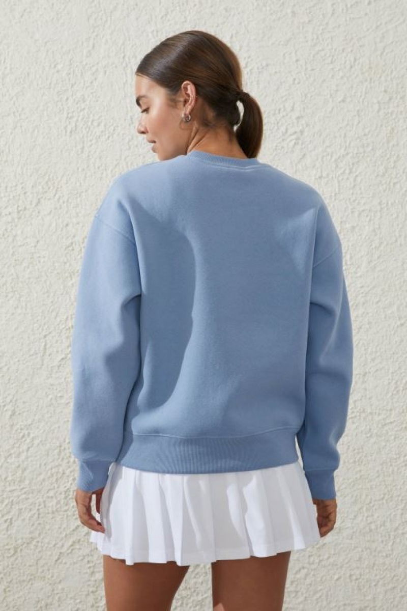 Jerséis Cotton On Plush Essential Crew Mujer Azules | m90EIJZmffm