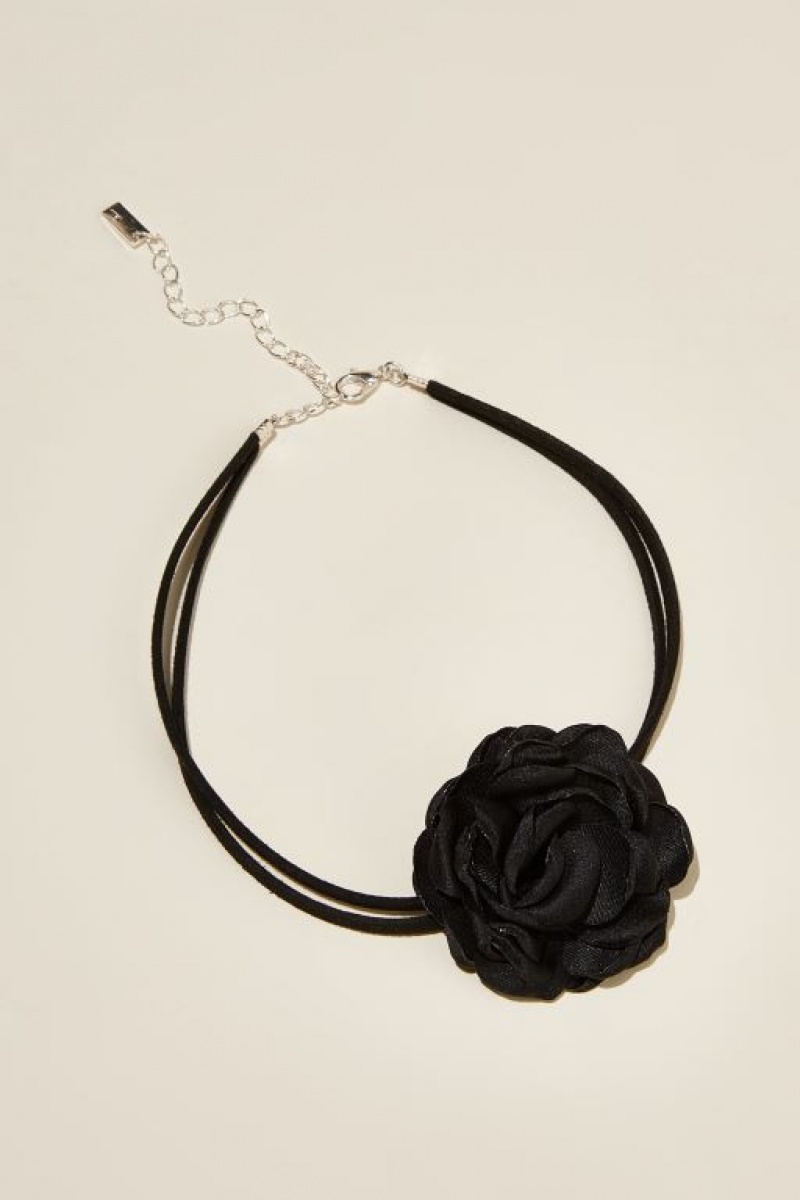 Joyería Cotton On Choker Necklace Mujer Plateadas Negras Rosas | Et3S8D91nWp