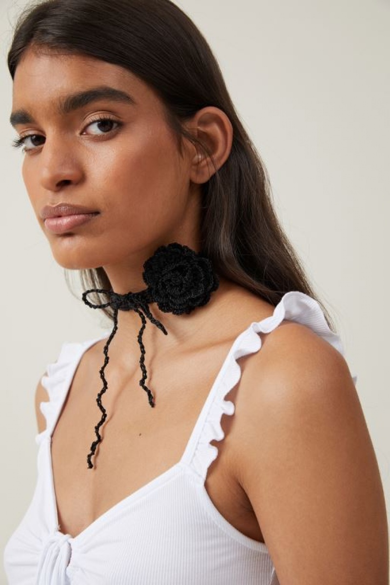 Joyería Cotton On Choker Necklace Mujer Rosas Negras | yQllmknWKqE