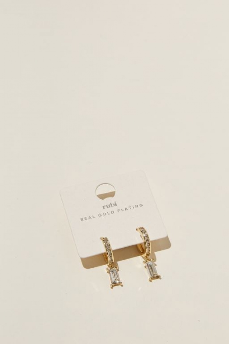 Joyería Cotton On Huggie Hoop Earring Mujer Doradas | cCkgenR0Whd