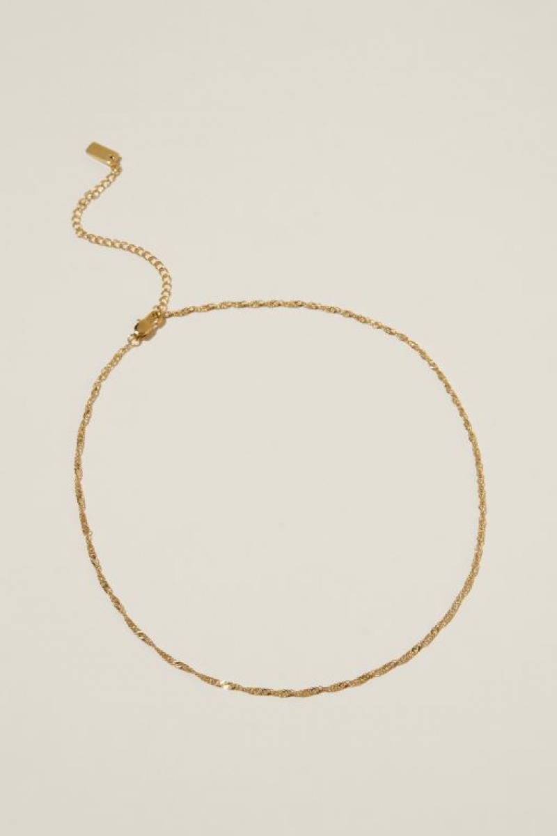 Joyería Cotton On Impermeables Fine Chain Necklace Mujer Doradas | z4W6KCBrmjj