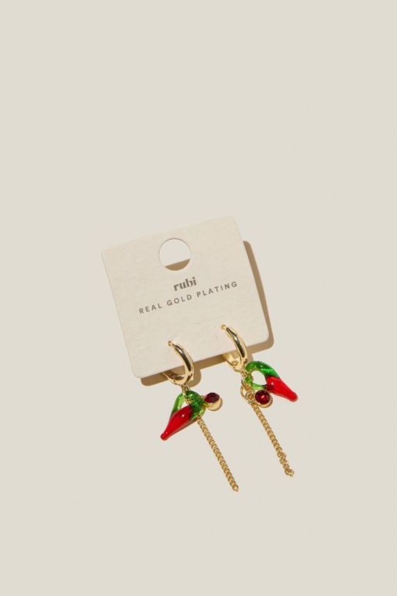 Joyería Cotton On Mid Charm Earring Mujer Doradas | uJZjCZzd9e8