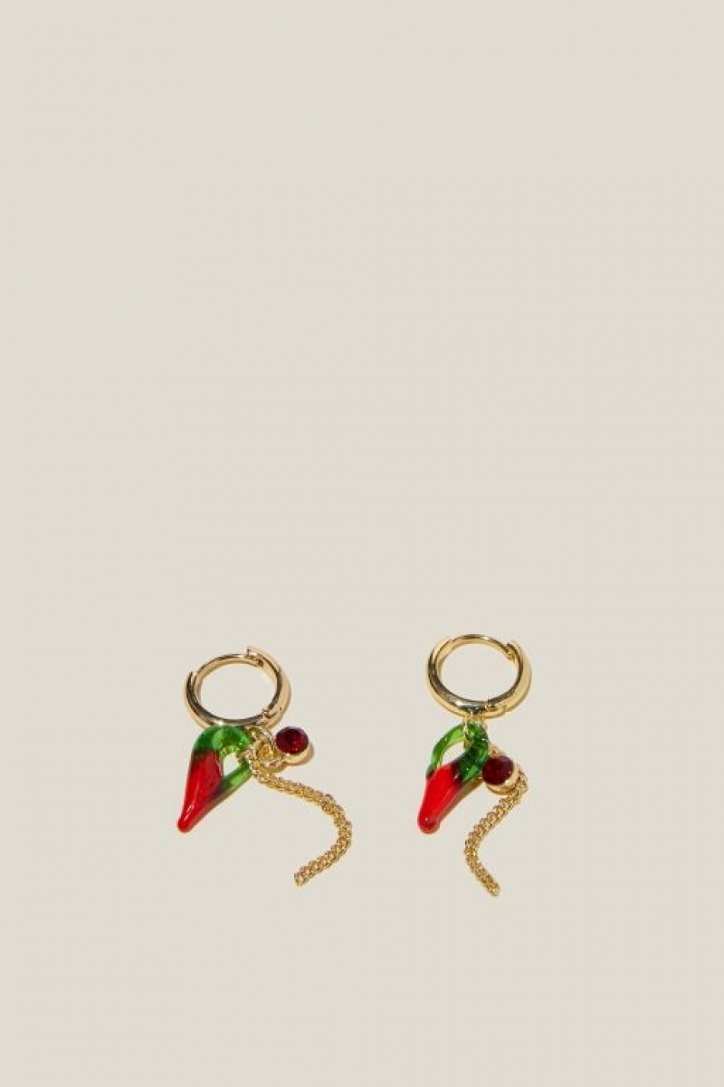 Joyería Cotton On Mid Charm Earring Mujer Doradas | uJZjCZzd9e8