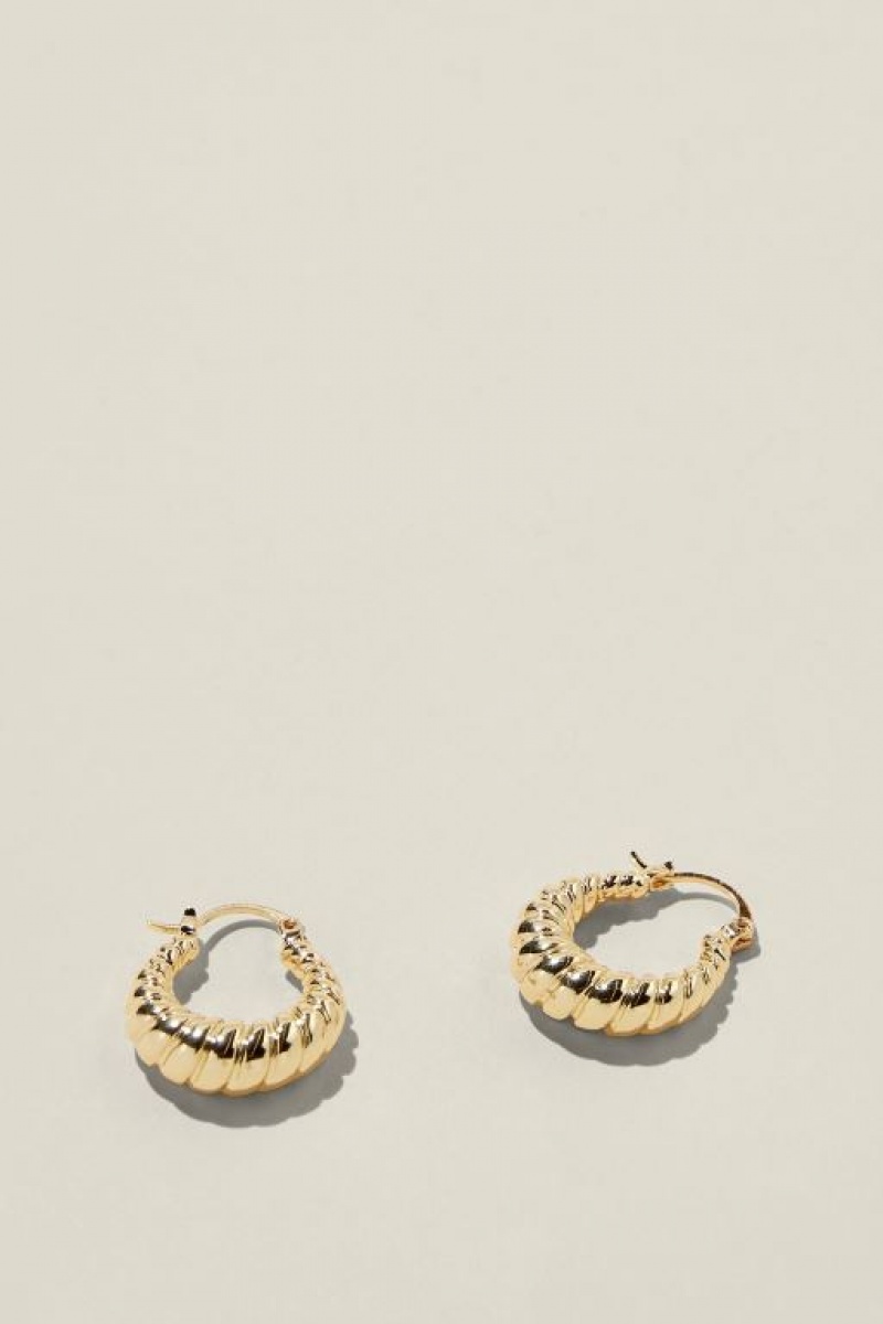 Joyería Cotton On Mid Hoop Earring Mujer Doradas | qXNsWeFaxOm