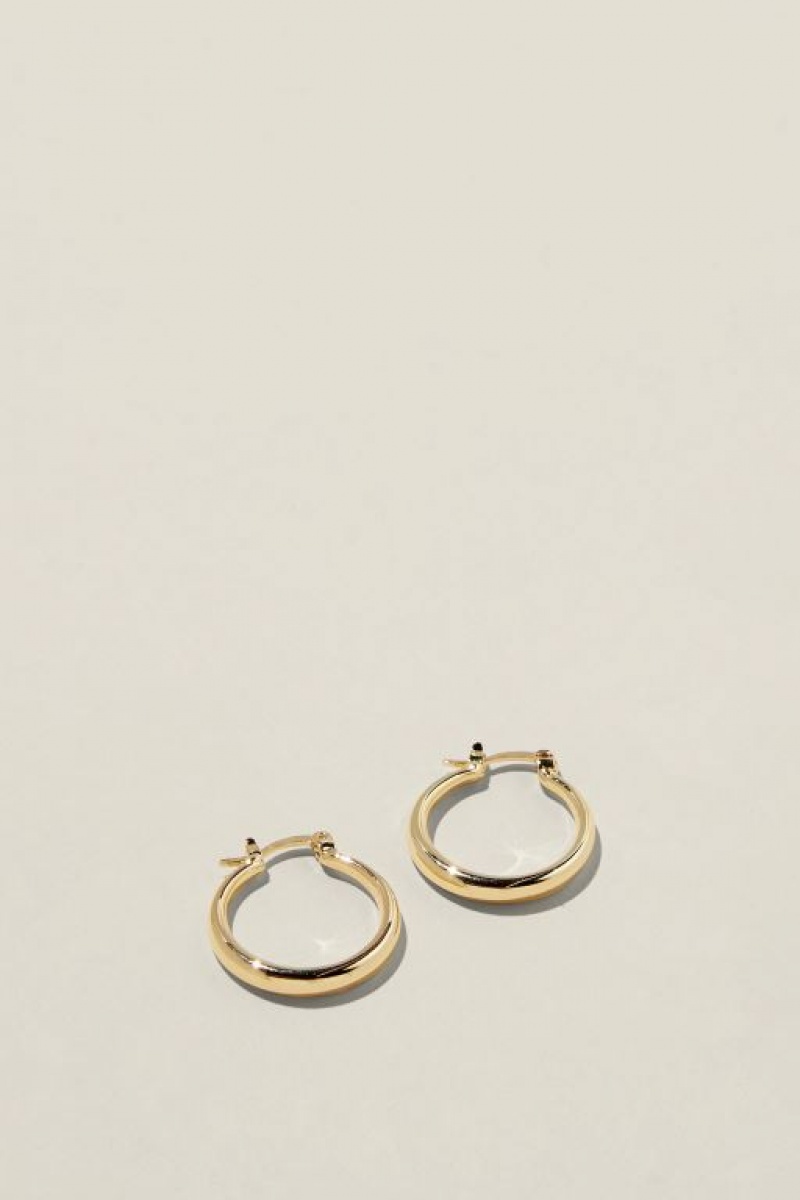 Joyería Cotton On Mid Hoop Earring Mujer Doradas | r63ioZAn0Rg