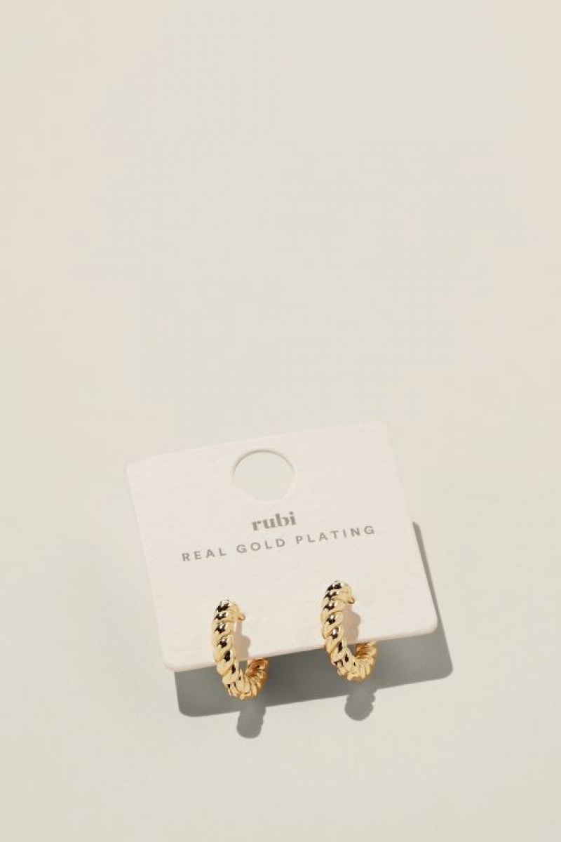 Joyería Cotton On Small Hoop Earring Mujer Doradas | 2lQ6U3Ire2F