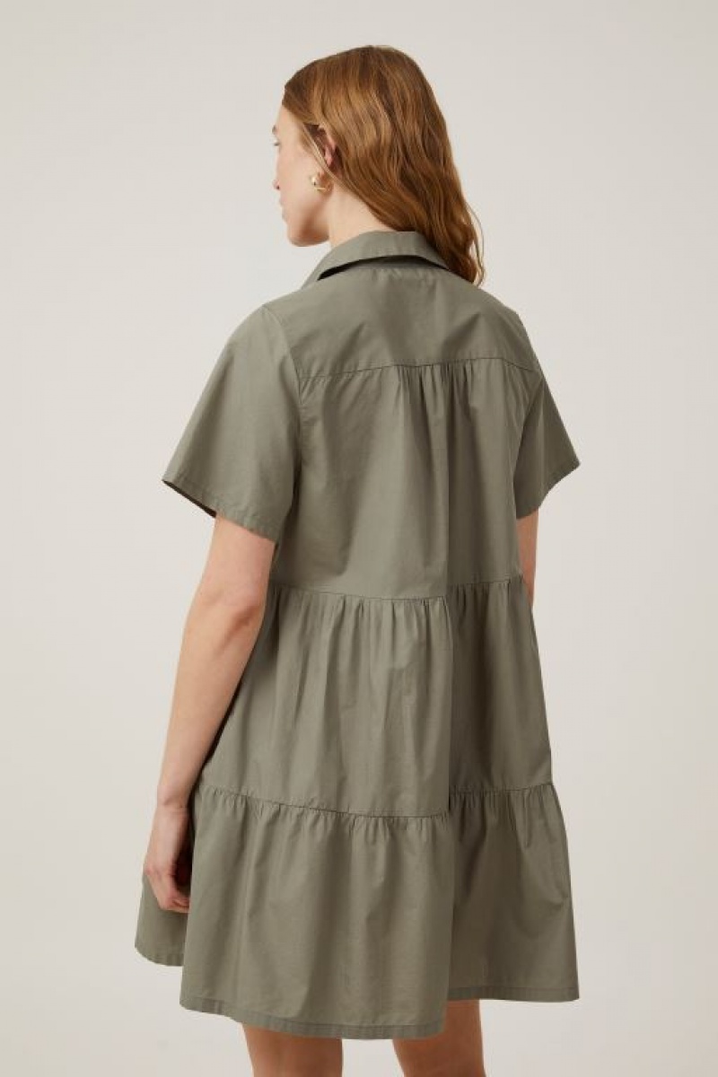 Mini Vestido Cotton On Noah Mini Shirt Vestido Mujer Kaki | GSPJ3cjTV3G