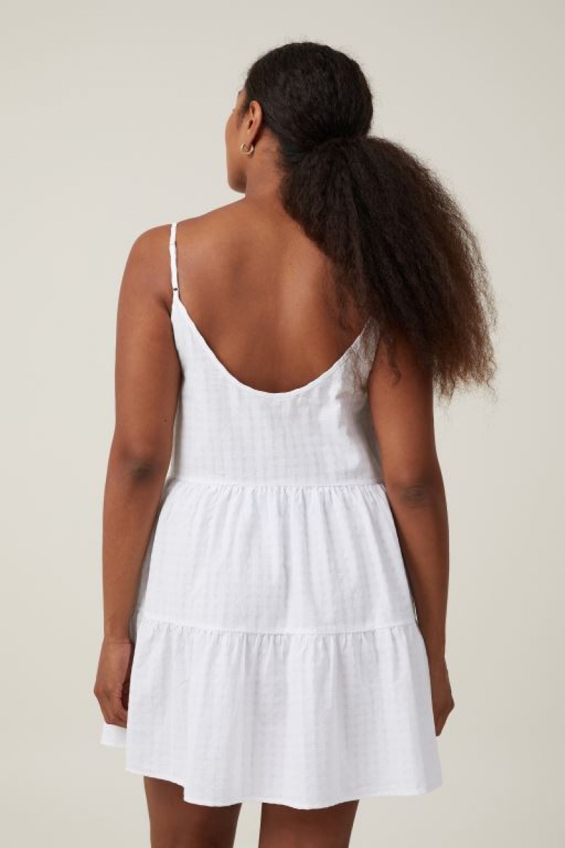 Mini Vestido Cotton On Summer Tiered Mujer Blancas | LilwVPRQ9R8