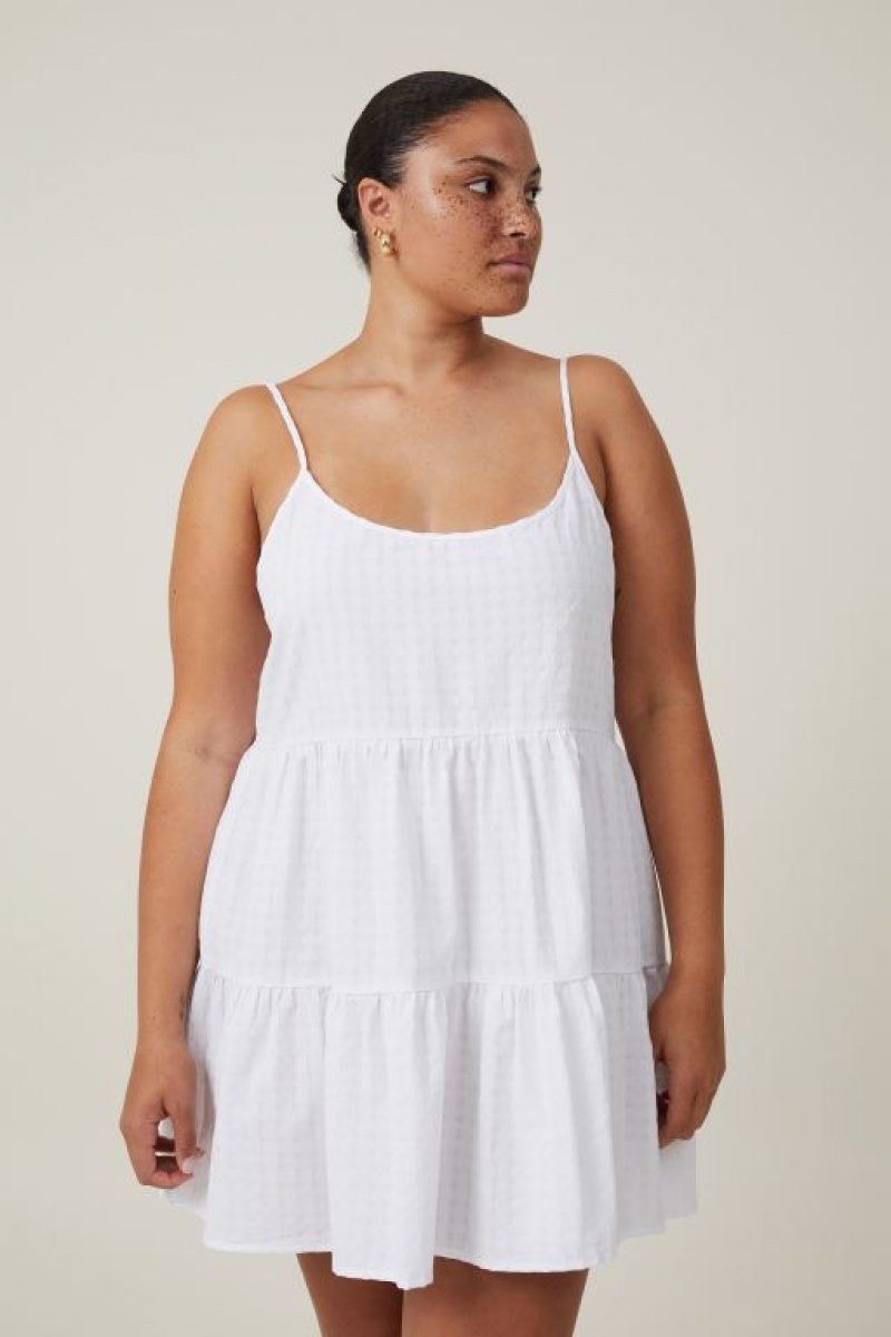 Mini Vestido Cotton On Summer Tiered Mujer Blancas | LilwVPRQ9R8