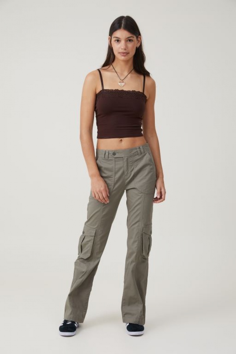 Pantalon Cotton On Bootleg Cargo Flare Mujer Woodland | 5BcaqiyIgH8