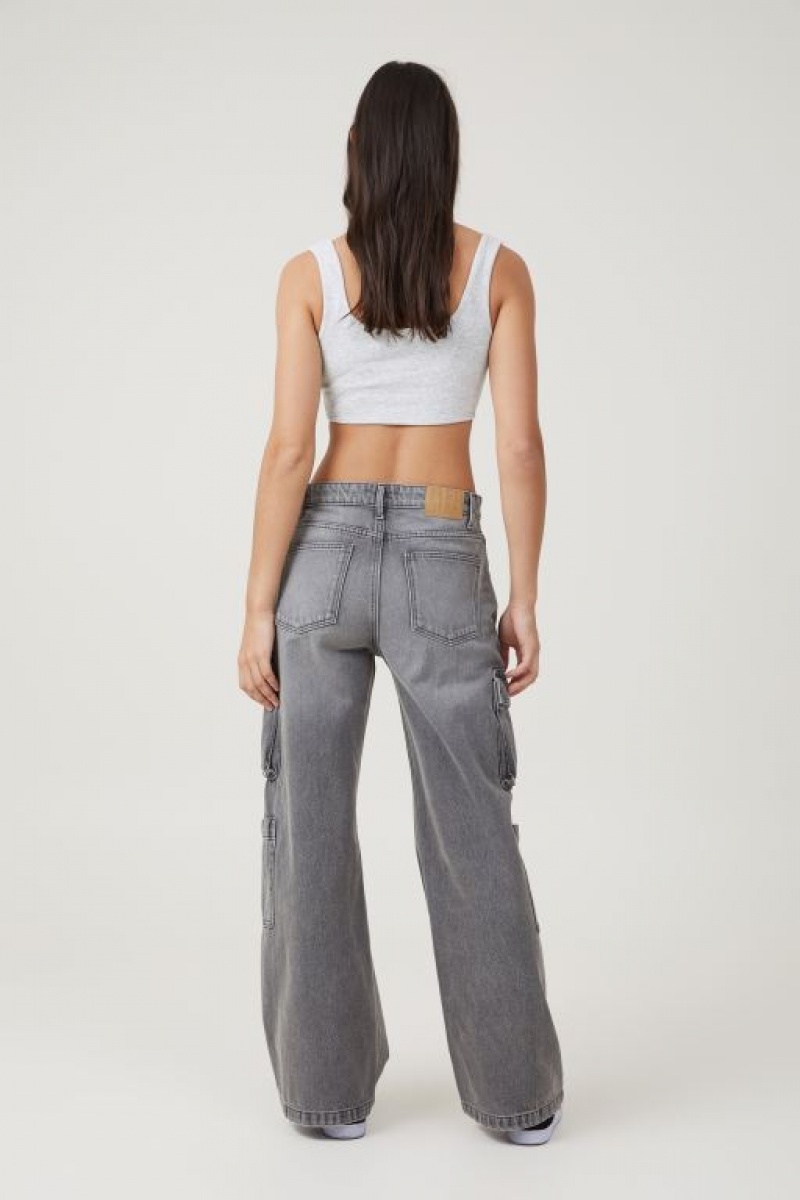 Pantalon Cotton On Cargo Anchos Leg Jean Mujer Gris | coAHfpPLVjG