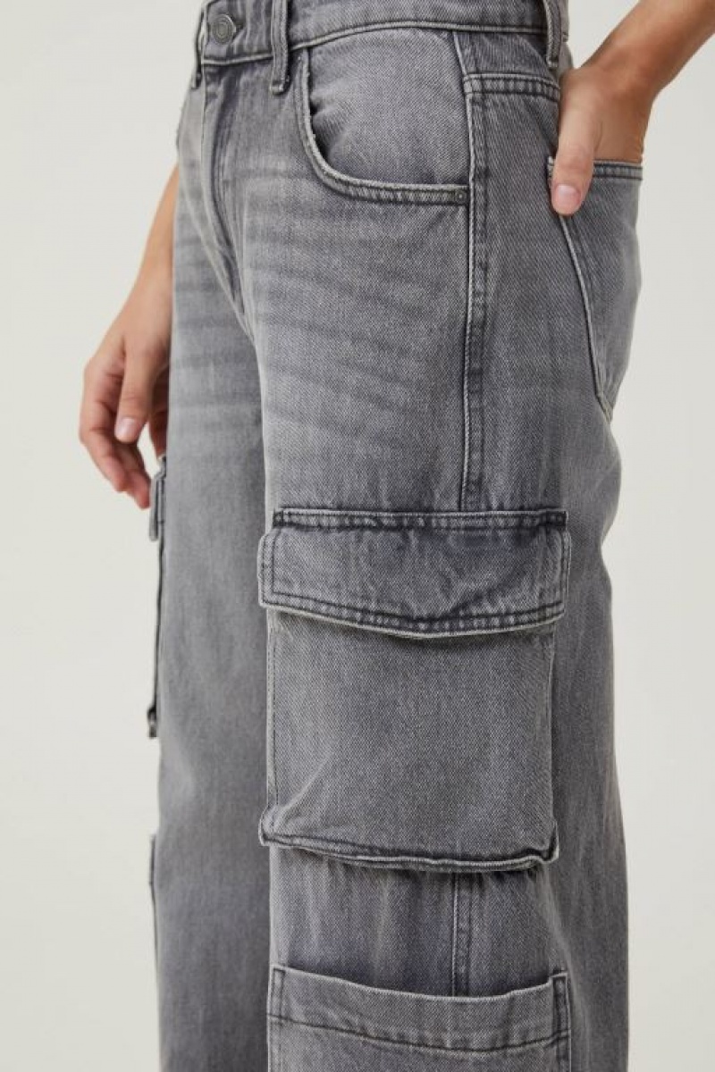 Pantalon Cotton On Cargo Anchos Leg Jean Mujer Gris | coAHfpPLVjG