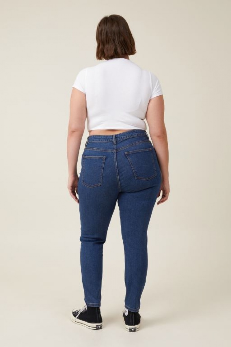 Pantalon Cotton On Curvy High Stretch Flaco Jean Mujer Azules | GMGdauOpmhM