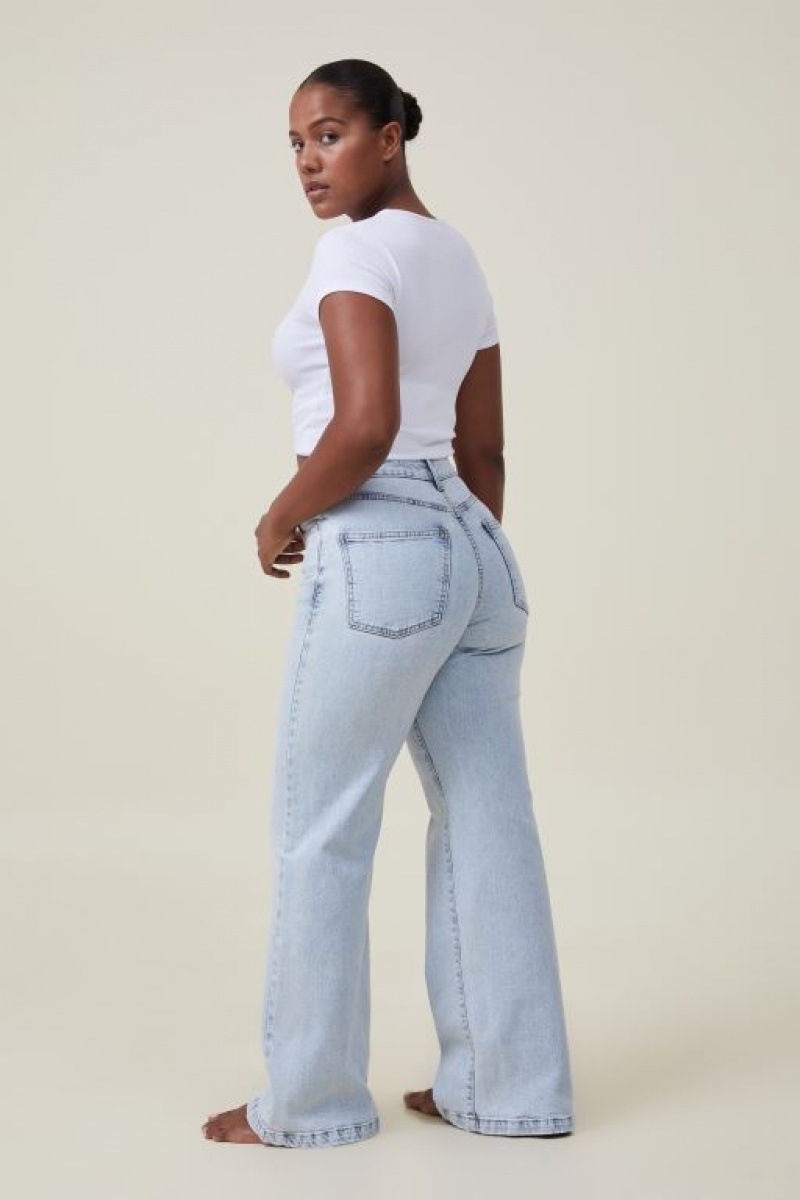 Pantalon Cotton On Curvy Stretch Anchos Jean Mujer Azules | OqPjfOW15vc