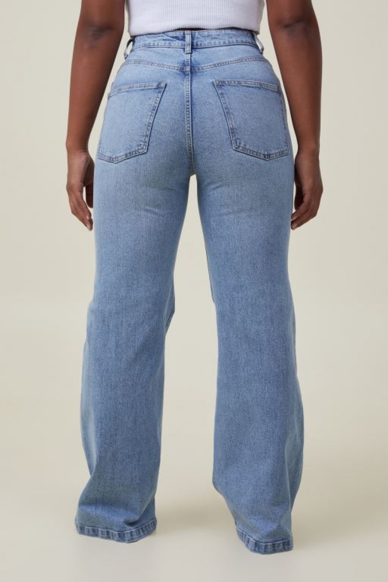 Pantalon Cotton On Curvy Stretch Anchos Jean Mujer Azules | Jhf9Q2YbwJ9