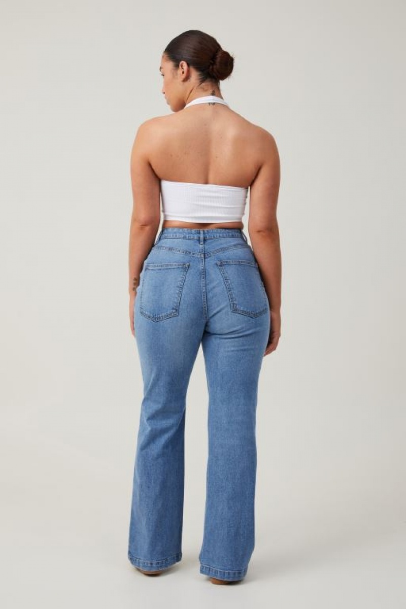 Pantalon Cotton On Curvy Stretch Bootcut Flare Jean Mujer Azules | bYDNQ7g7pjZ