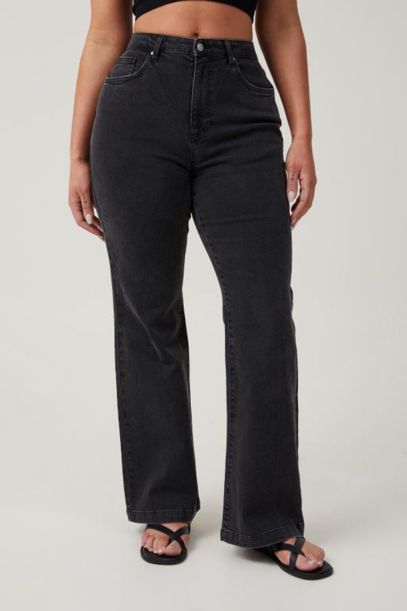 Pantalon Cotton On Curvy Stretch Bootcut Flare Jean Mujer Gris Oscuro Negras | DMvhHsYgaFQ