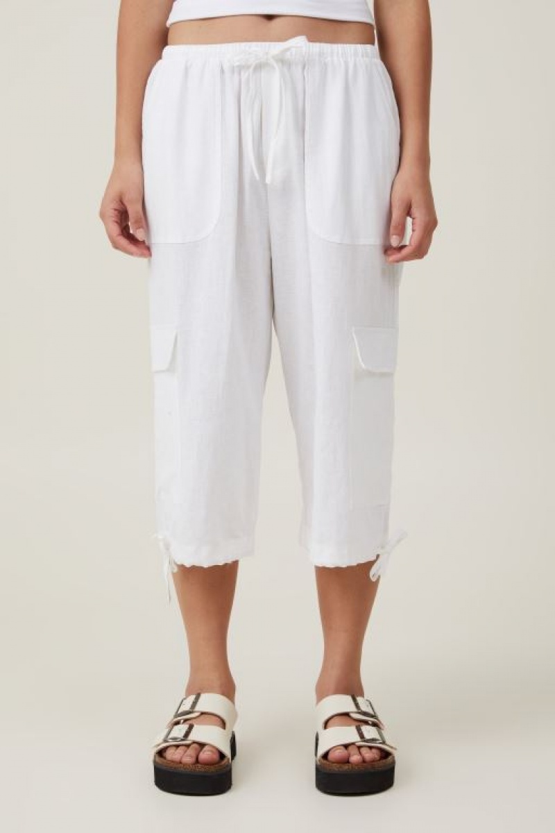 Pantalon Cotton On Haven Capri Mujer Blancas | eQXAVilKQCT