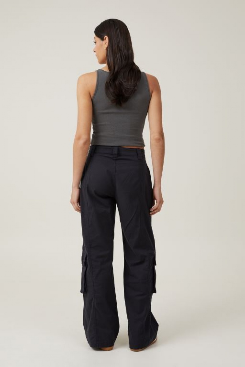 Pantalon Cotton On Hayden Cargo Mujer Negras | eL16o0Smm4r