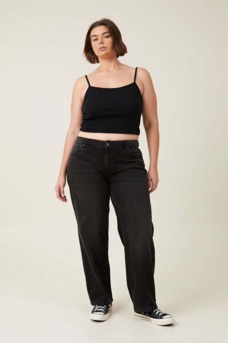 Pantalon Cotton On Low Rise Directo Jean Mujer Negras | T58IaprxAgz