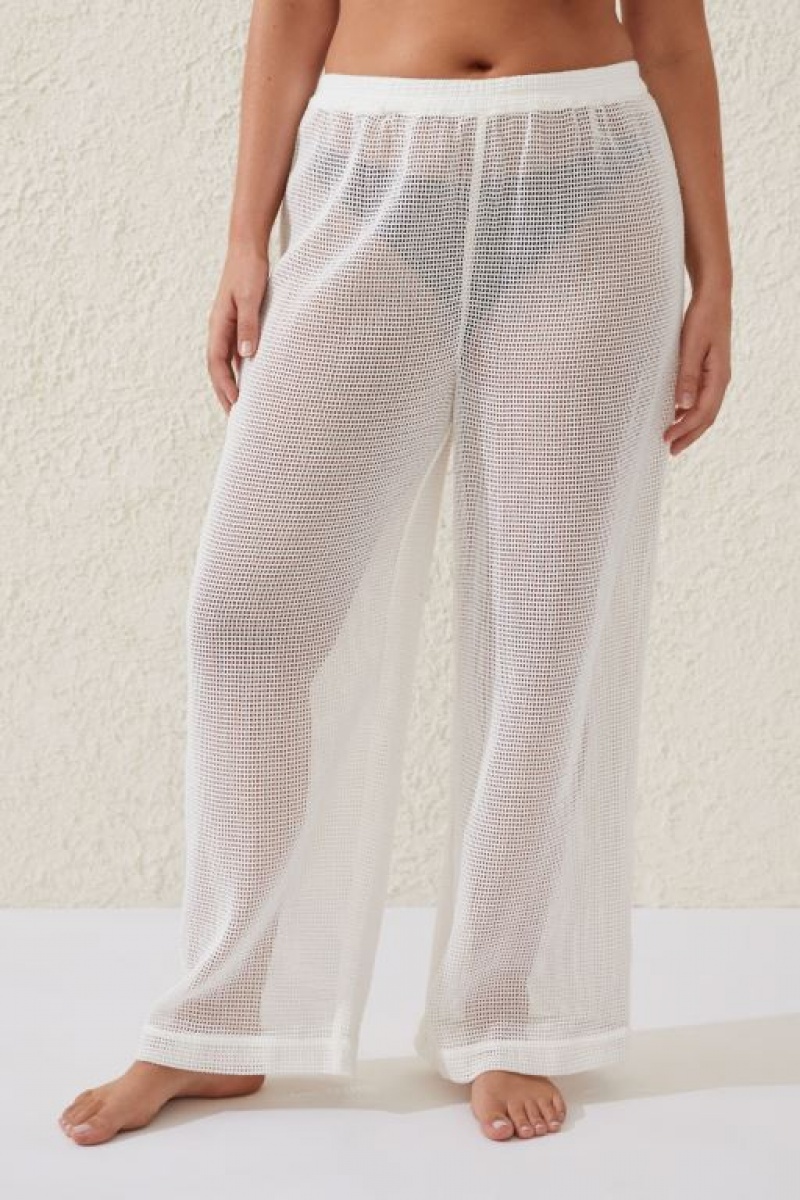 Pantalon Cotton On Open Mesh Beach Mujer Blancas | CYN6dJ8zTiH