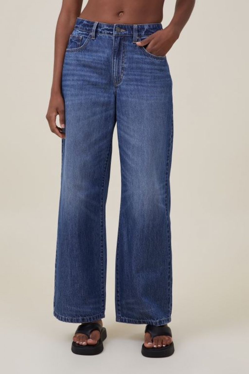 Pantalon Cotton On Relaxed Anchos Leg Jean Mujer Azules | RDY4BSpdX1f