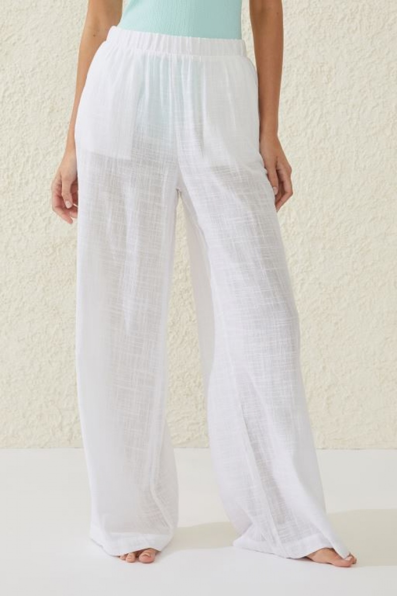 Pantalon Cotton On Relaxed Beach Mujer Blancas | buz2SGZMmGJ