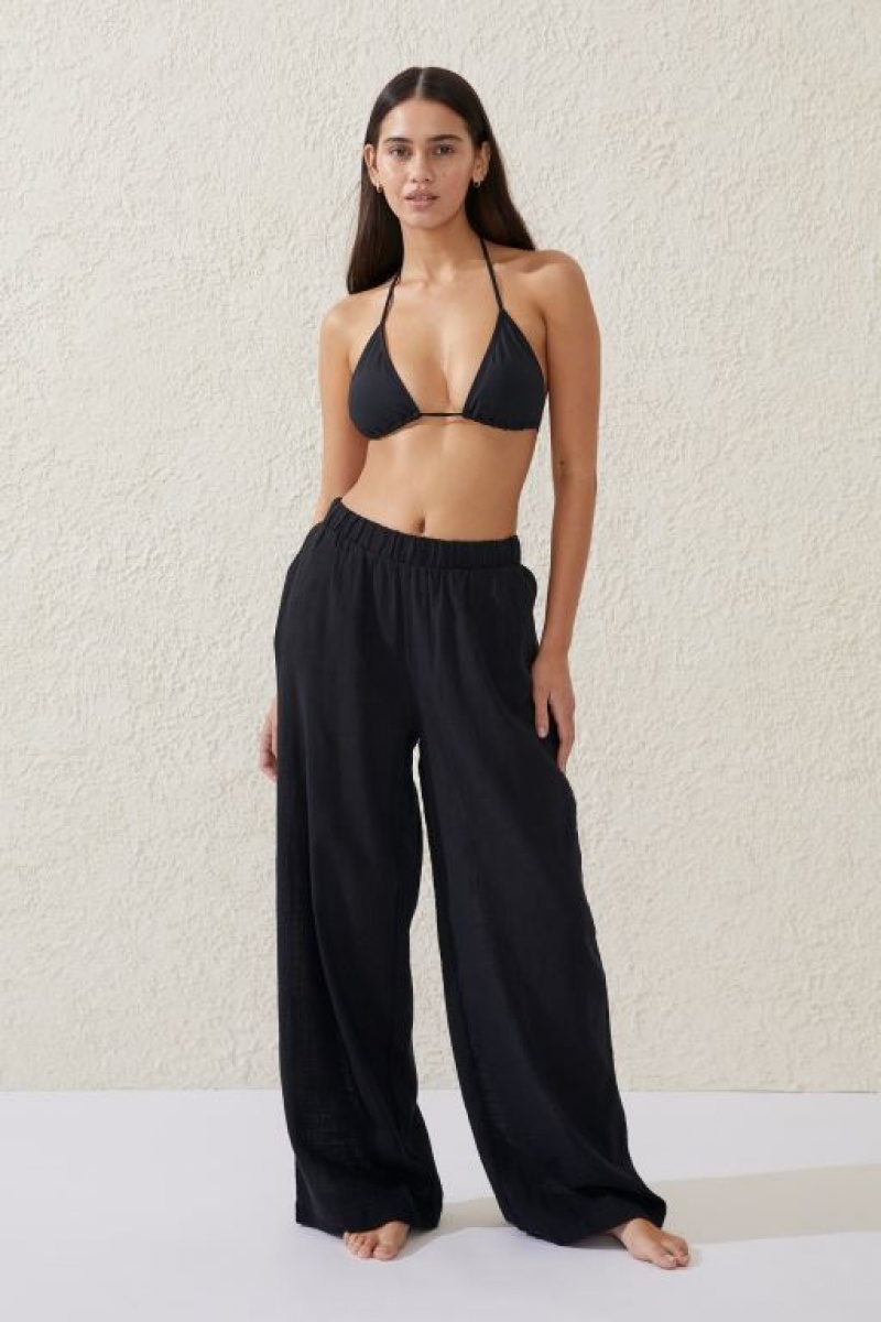 Pantalon Cotton On Relaxed Beach Mujer Negras | z9wSeWzKokp